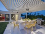 Lit Outdoor Dining Area
